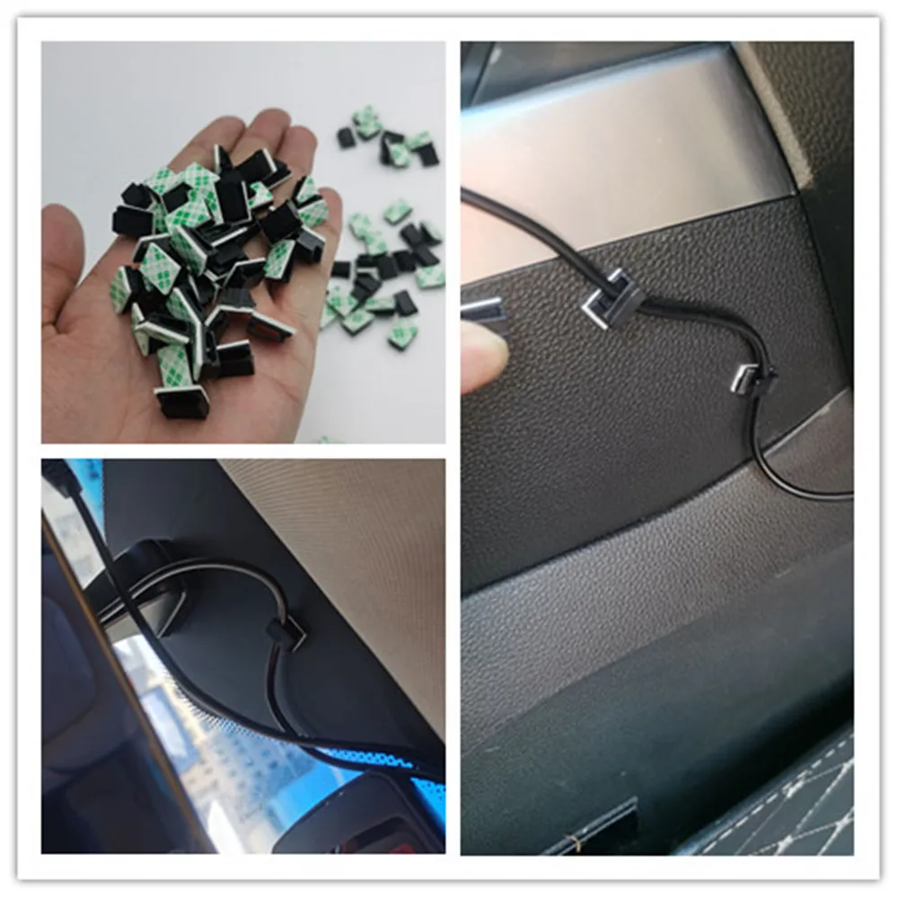 Car Vehicle Cord Cable Tie Mount Wires Clips for Renault Megane 2 3 Duster Logan Clio Laguna 2 Captur image 4