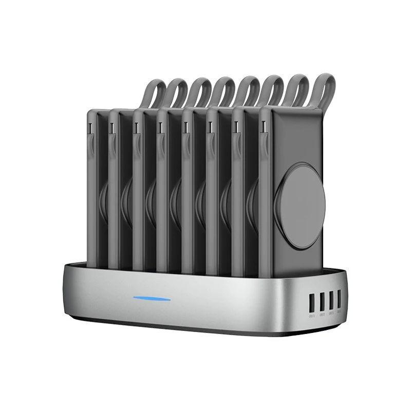 fast charging, magnetic wireless charging Shared power bank set, scan-free code rental 10000 mAh self-contained cable