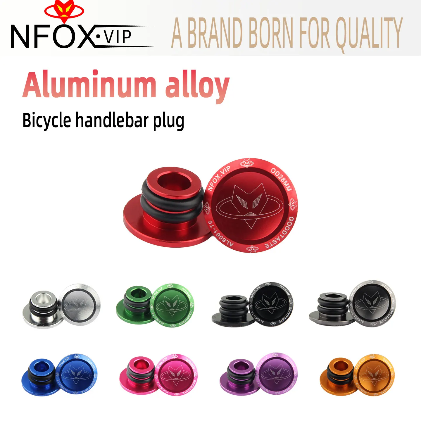 1 Pair Aluminum Alloy Bicycle Handlebar End Plug MTB Road Bike Grips Cycling Handles Grip Caps Stoppers Accessories 9 Color New