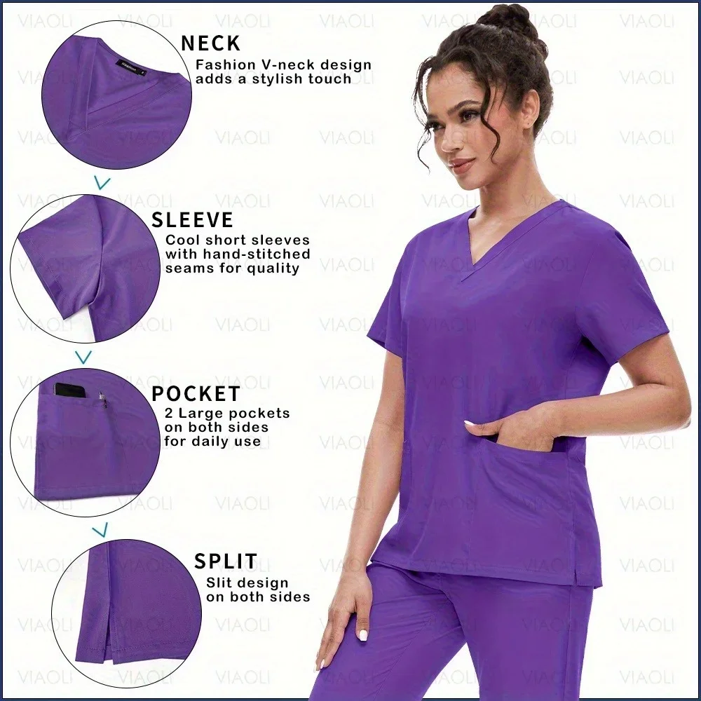 

Мужской топ для медсестер, брюки, аксессуары, скрабы, униформа, женская униформа медсестры, лабораторная рабочая одежда, больничная форма