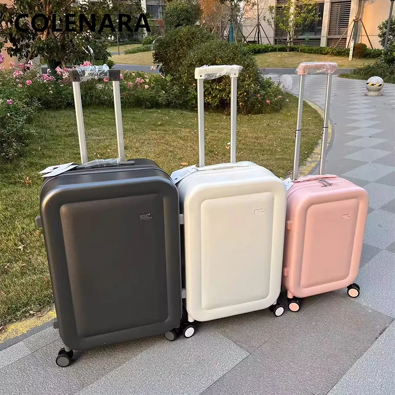 

COLENARA Women's Suitcase ABS+PC Boarding Case 20"24"28 Inch Student Trolley Case Trolley Style Travel Bag Cabin Luggage