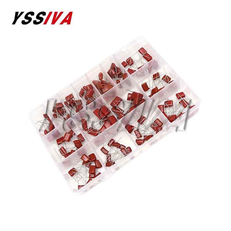 Imagem -02 - Cbb Polipropileno Film Capacitor Kit Conjunto de Variedade Capacitância 10nf68nf 400v 630v 22nf 47nf 100nf 220nf 470nf 560nf 150 Pcs