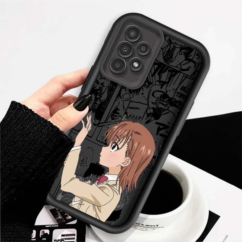 A Certain Magical Index Anime For Samsung A73 A71 A54 A53 A52 A51 A33 A32 A21S A14 A13 A12 A03 A04 A05 5G Eye Ladder Cover