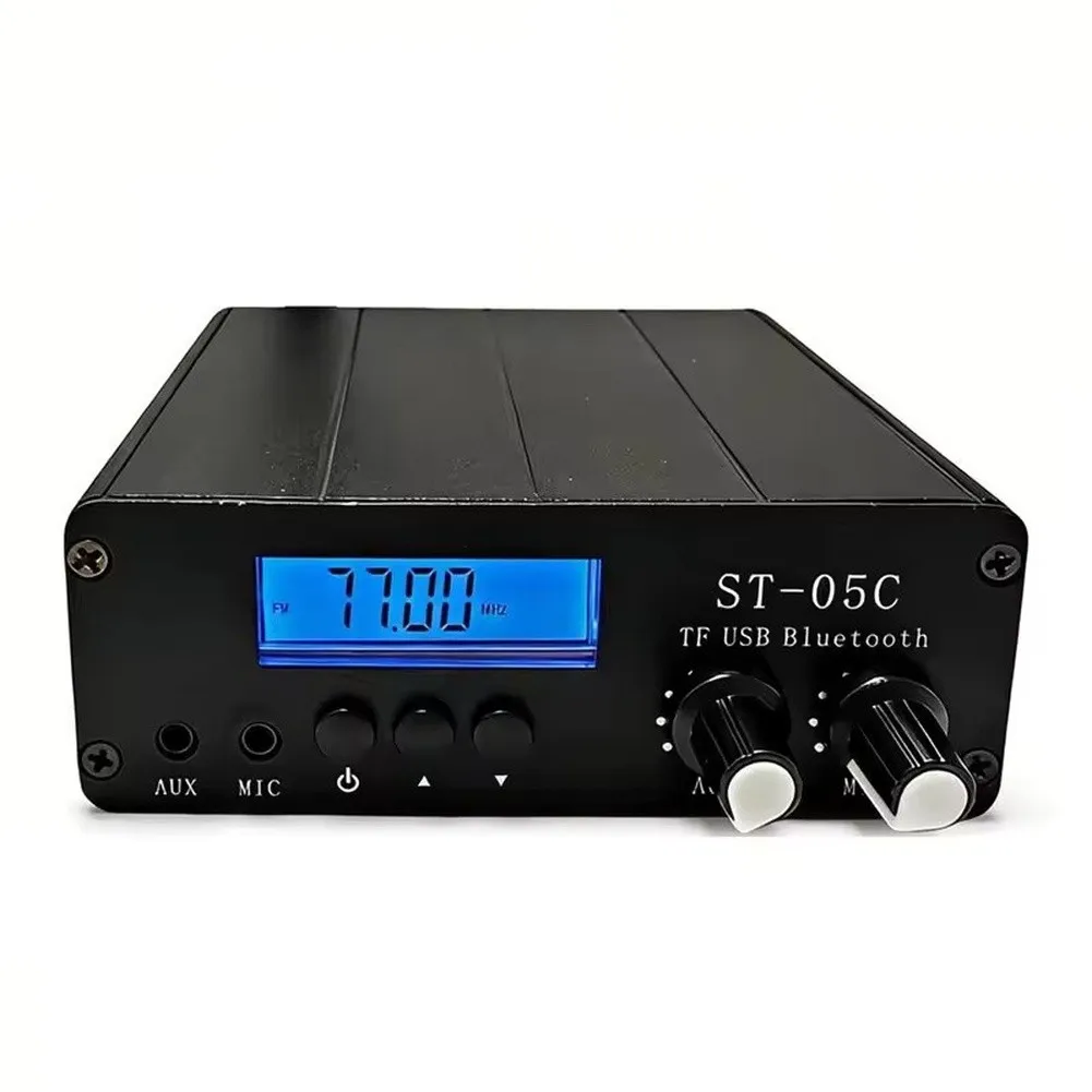 For Outdoor Events FM Tuner Wireless Audio Broadcaster 20mW And 200mW Output BNC for antenna Interface Aluminum Alloy Body