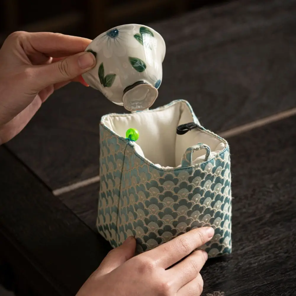 Chinese Style Embroidered Handbag Handbag Cotton Tea Tools Storage Bag Cheongsam Accessories Small Item Pouch