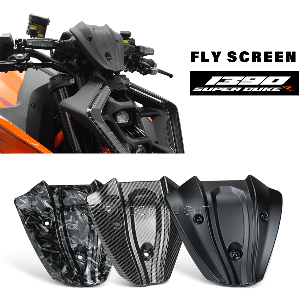 

Motorcycle Accessories For 1390 Super Duke R 1390 SuperDuke R EVO 2024- Fly Screen Front Small Windshield Fairing