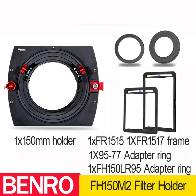 

Benro FH150M2 Filter Holder 150*150mm ND 150*170mm GND MACPL150M2 Square System For Above 14mm Ultra-Wide Lens