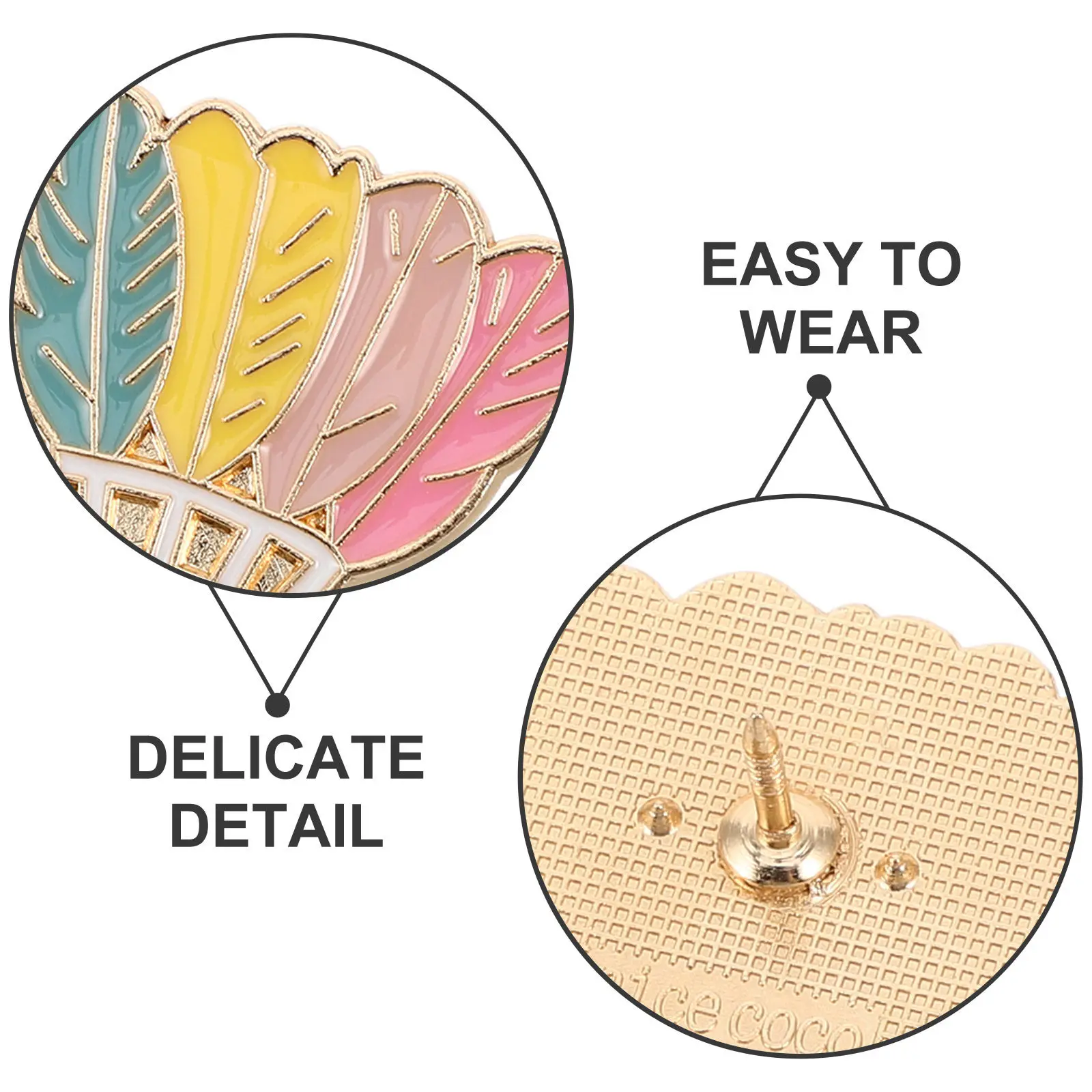 2Pcs Badminton Shuttlecock Lapel Pin Metal Colorful Brooch Badge for Backpacks Jackets Casual Wear Badminton Shaped Brooch Pin