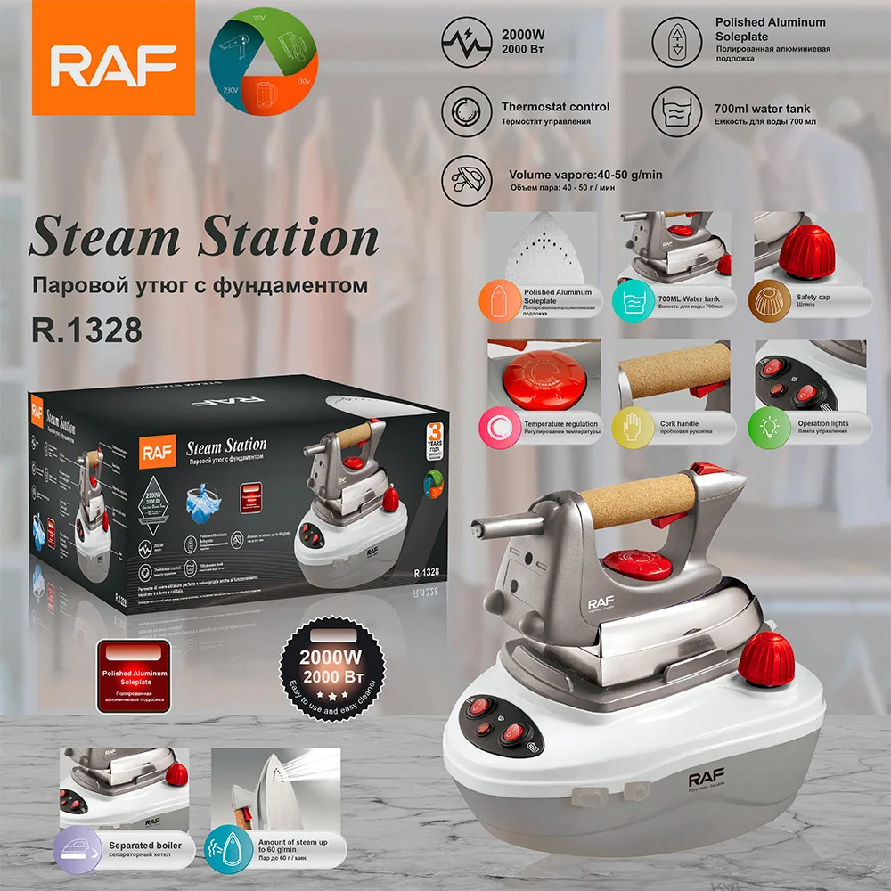 RAF 2000W Household Steam Electric Iron Household Super Power 무선다리미 아이언 Plancha Ropa  Steam Iron  Ferro De Passar Roupas