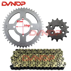 Motorcycle Spare part Chain set with gear sprocket 45T 118L for Yamha YBR125 YBR 125 125cc