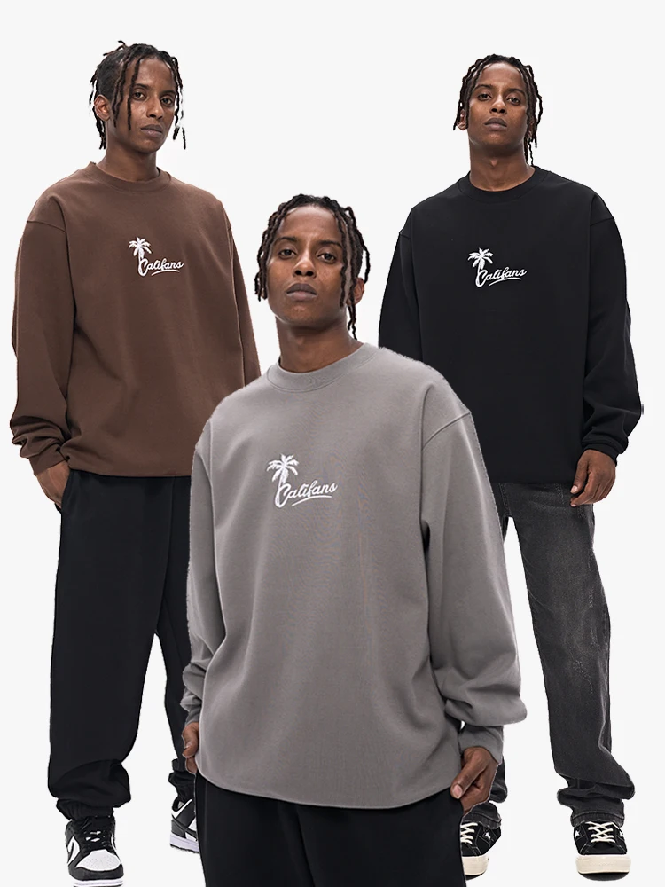 

Комплект CaliFans: свитшот оверсайз из плотного хлопка и брюки в американском повседневном стиле, очень модный