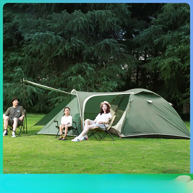 Hilly One Room One Living Room Tent Outdoor Camping Portable Foldable Light Double Layer Rainproof Camping Equipment