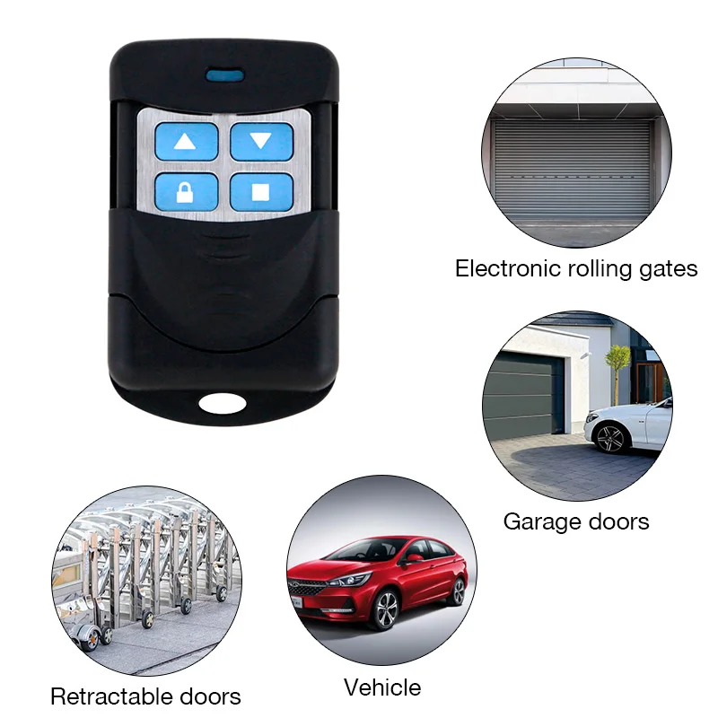 433MHz Remote Control Duplicator with 4 Buttons Smart Copy Remote Control for Electric Garage Door Gate Opener Remote Cloning