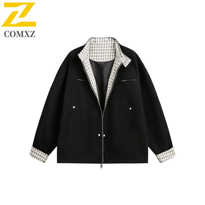 

COMXZ Men's Coat 2025 Techwear Vintage Casual Travel Stylish Comfortable Walking Jackets Camping Breathable Windbreaker Jacket
