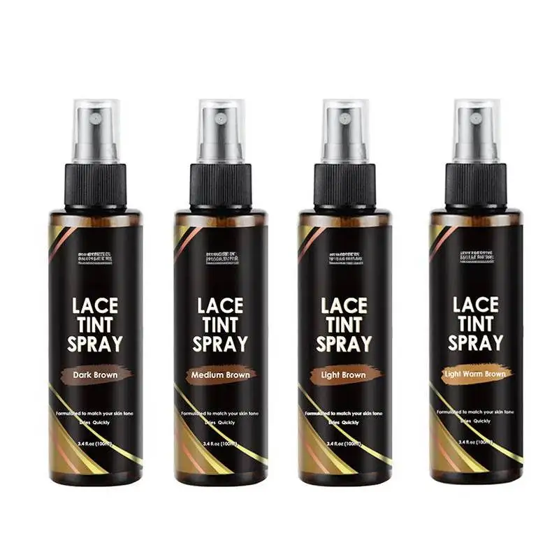 

Lace Tint Spray for Lace Wigs Dark Medium Light Brown Shades Lace Melting Tint Spray For Toupees Wigs And Closure Front 100Ml