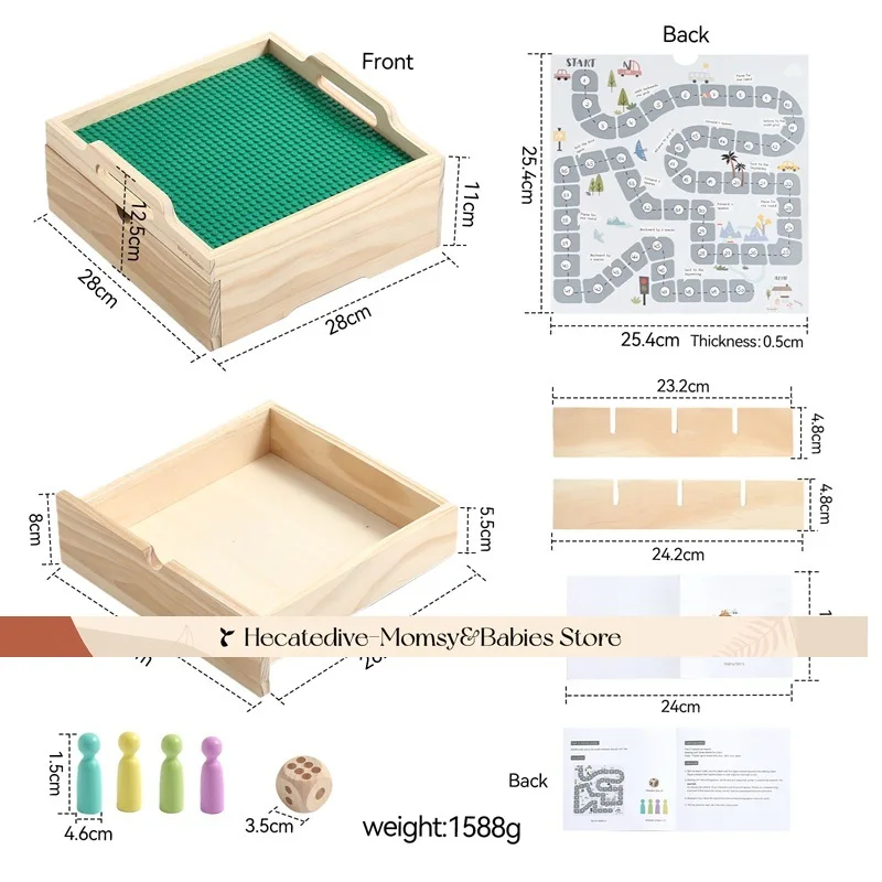 Conjunto de blocos de construção de madeira brinquedos educativos de construção para crianças desenvolvimento cerebral diversão playtime