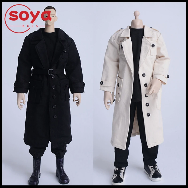 ATstory 1/6 Skala Männliche Windjacke Britischen Langen Mantel Kleidung Modell Fit 12'' 3Atoys Soldat Action Figur Körper Puppen