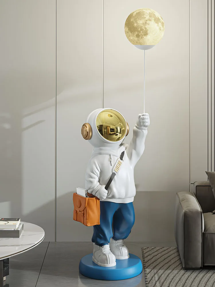 رائد الفضاء اكسسوارات الديكور المنزل في الأماكن المغلقة ، والأرقام الفاخرة الخفيفة ، تمثال ، والمنحوتات ، زوايا غرفة نوم ، ديكور الفن شنت الكلمة