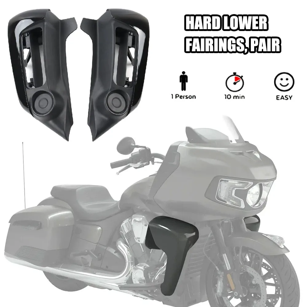 For Indian Challenger Chieftain PowerPlus Pursuit Limited with 112 26 Motorcycle Fairing Lowers Cover Extended Chin Spoiler Set
