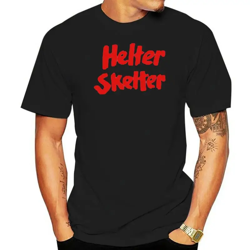 Helter Skelter Charles Manson Logo T-Shirt Black White Unisex