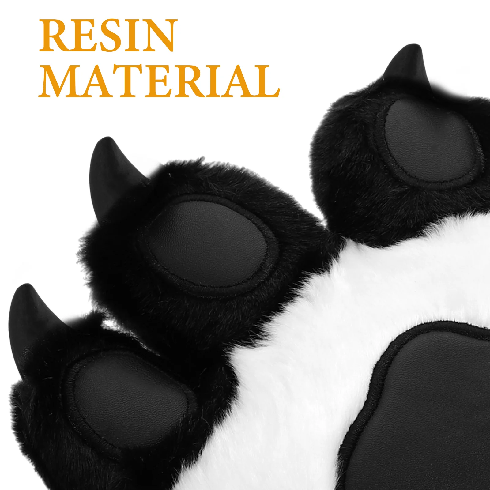 

8pcs Angle Nails for Paw Gloves Realistic Resin Black Color Halloween Animal Paw Gloves Accessories Cosplay DIY Animal