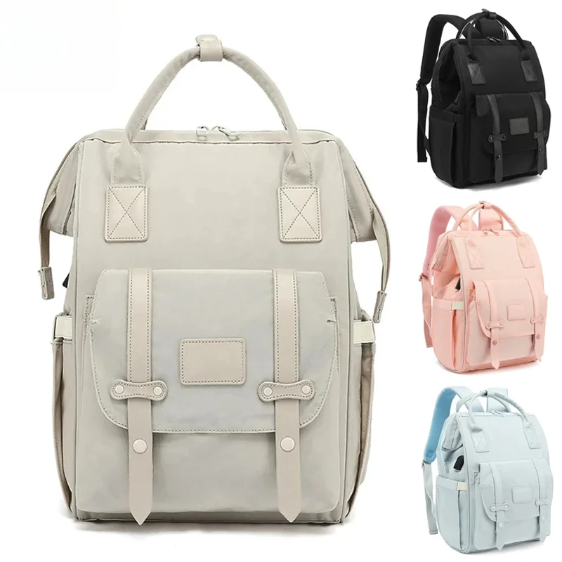 

Baby Nappy Bag with 2pcs Stroller Hooks Mummy Bag Backpack Waterproof Outdoor Travel Mommy Maternity Bag for Baby Stuff