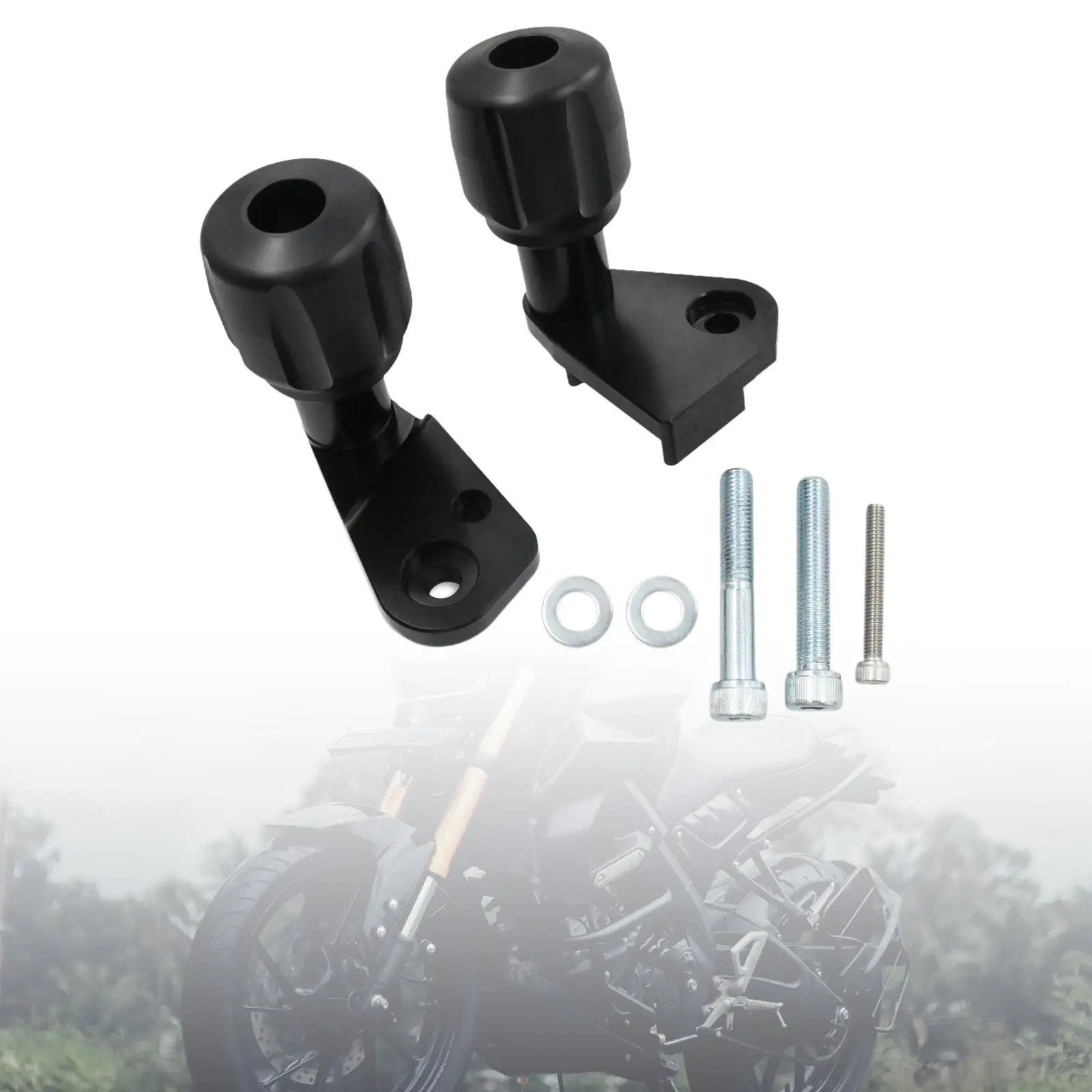 

2 Pieces Motorbike Frame Sliders Convenient Crash Protector Fall Protection No Cut Frame Sliders for Motorcycle Accessories