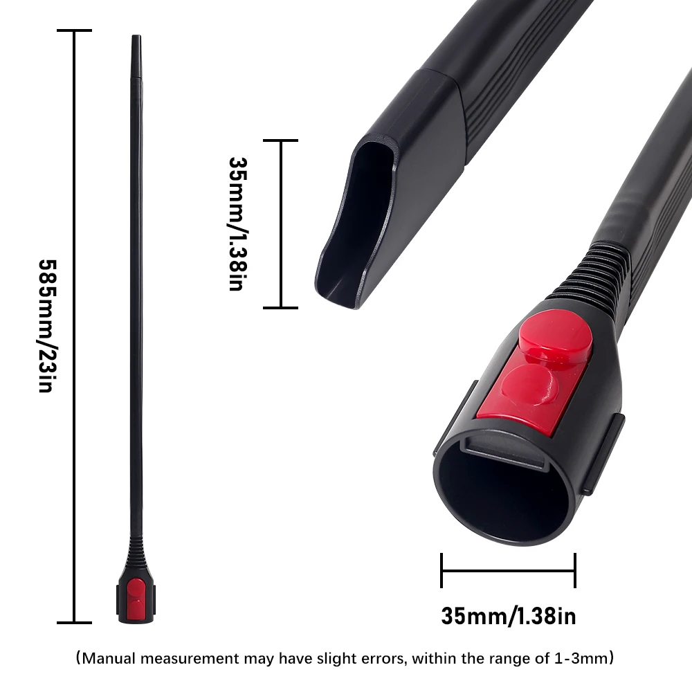 For Dyson Cordless Vacuum V7 V8 V10 V11 V12 V15 Extension Hose Part Flexible Crevice Tool Flat Suction Nozzle Head Accessories image 6