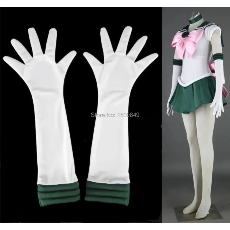 

Athemis Anime Makoto Kino Sailor Jupiter Cosplay Costume Custom Made Dress Gloves Bows Hair Rope Headband For Kids Adult