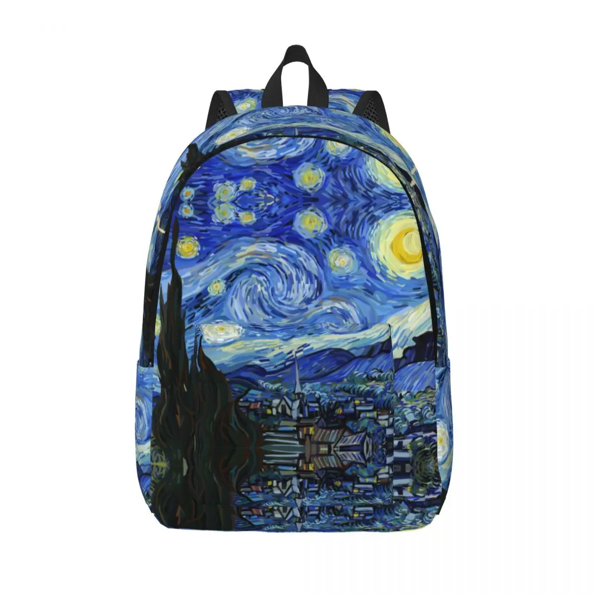 Van Gogh Painting Backpack Men Women Cool Student Hiking Travel Daypack Starry Night Laptop Computer Shoulder Bag Lightweight