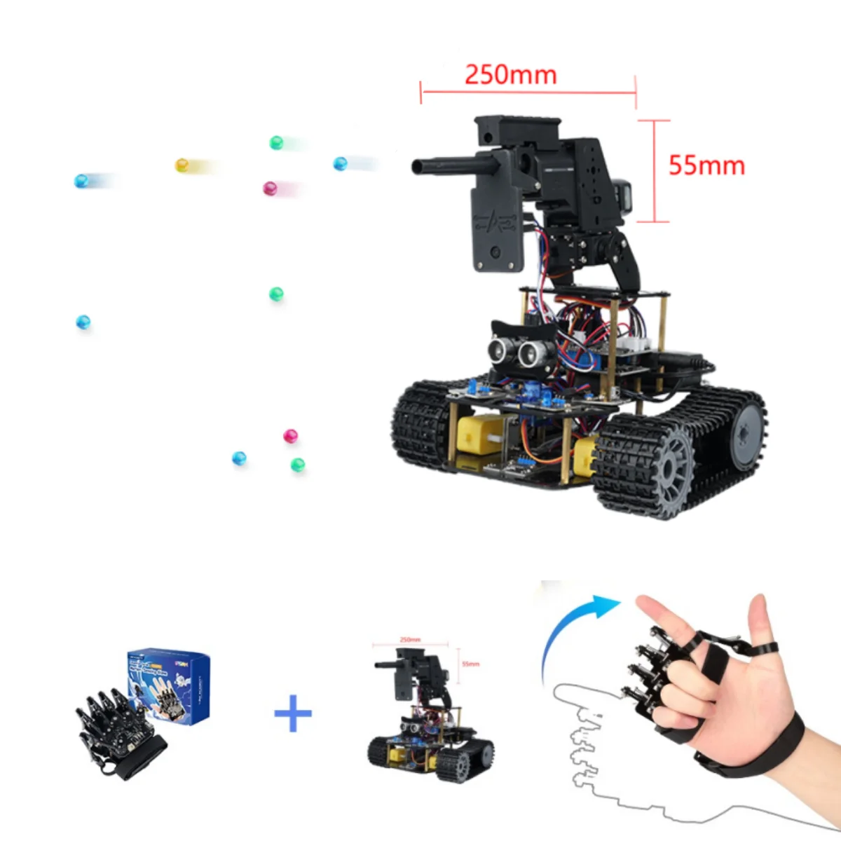 ACEBOTT ESP32 IoT WiFi Wheel Programmable Obstacle Avoidance Tracking Scratch Coding Starter Smart Robot Car Kit for Arduino