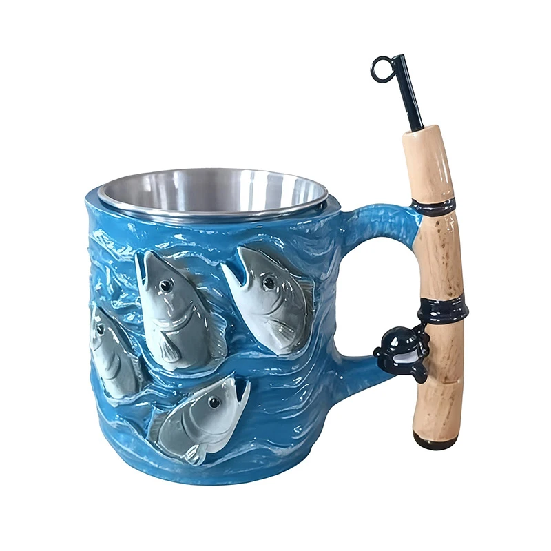 

Рыболовная кружка. Креативная кружка, разработанная и изготовленная исключительно для любителей рыбалки. Креативные бокалы для вина для барных встреч.