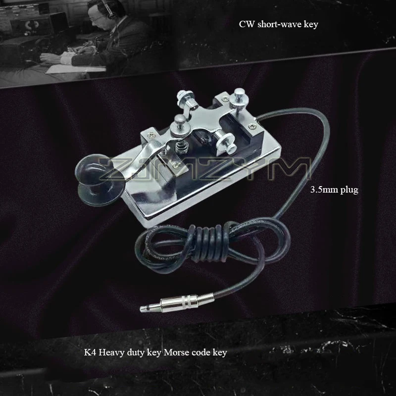 CW مفتاح راديو الموجات القصيرة K4 مورس وجع المحمولة التلغراف مفتاح الثقيلة مجداف مفتاح الفولاذ المقاوم للصدأ الاتصالات وسائل تعليمية