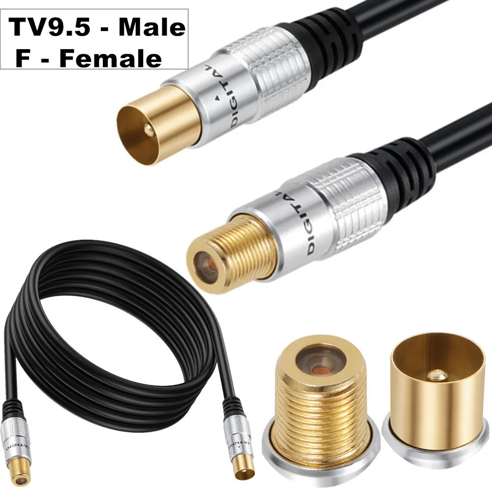 Tv 9.5 Mm Male To F…