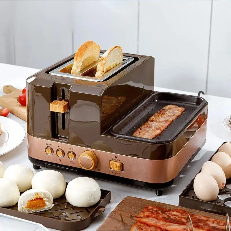 

Electric Bread Toaster Oven Breakfast Sandwich Grill Baking Machine Eggs Poacher Boiler Food Steamer Omelette Frying Pan Roaster