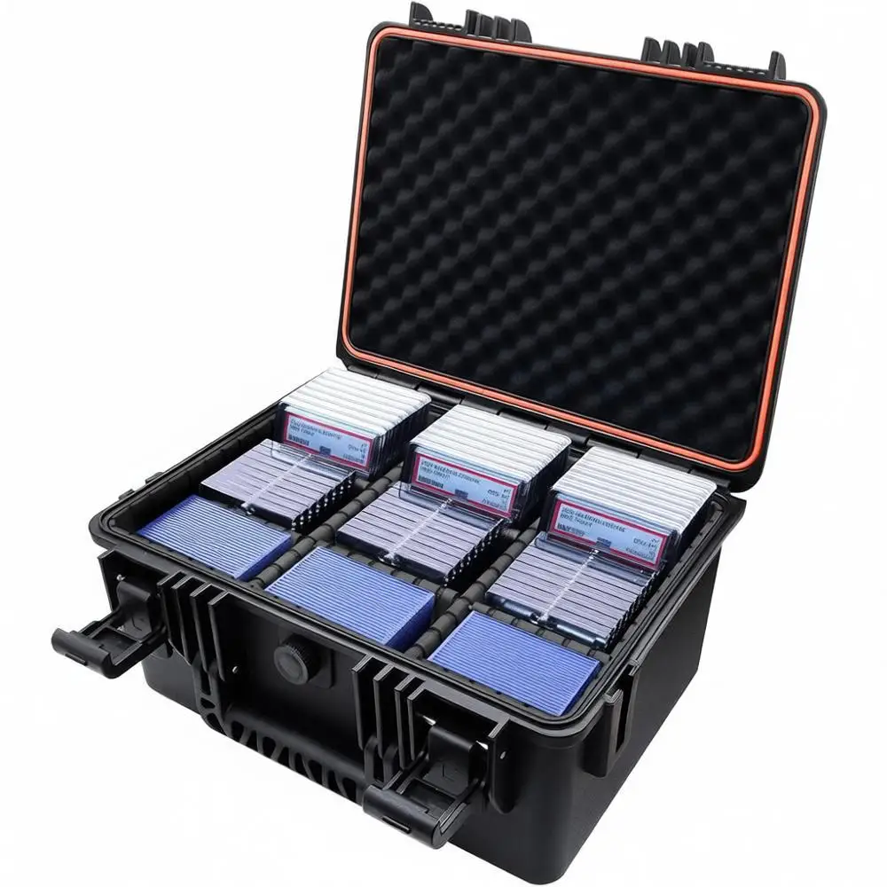 

Card Storage Box Adjustable Dividers PSA BGS SGC Slabs Waterproof Hard Cases Sports Cards Top Loader Magnetic Toploader Storage