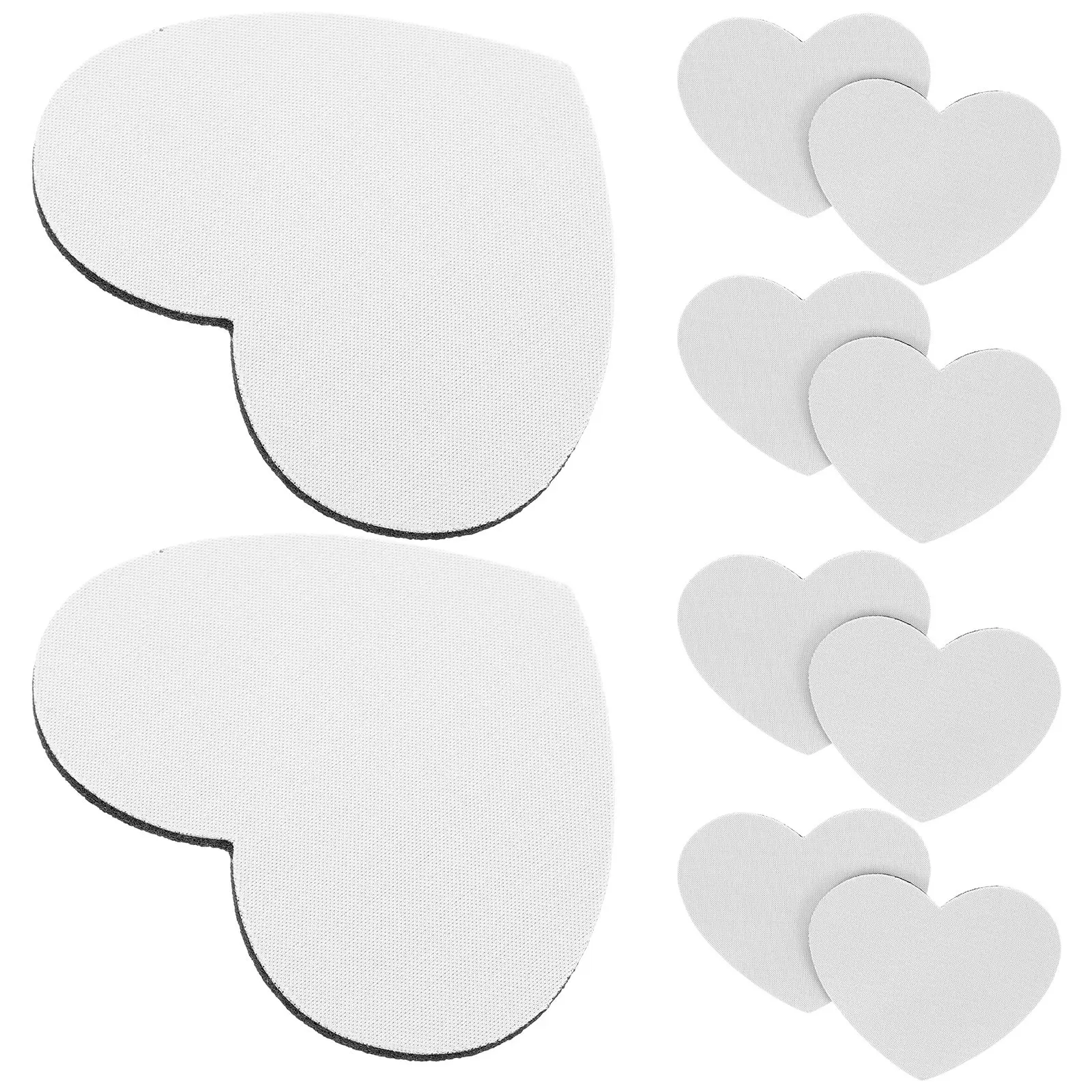 10Pcs Sublimation Blanks Coasters Heat Transfer Mat DIY Heart Shaped Cup Coaster Car Cup Mat Sublimation Blanks Coasters