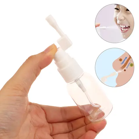 ขวดสเปรย์แบบโยก 30 มล. ขวดปั๊มจมูกช้าง ขวดพลาสติกแบบแยกส่วน หมุนได้ 360 องศา สำหรับฉีดจมูกและปาก