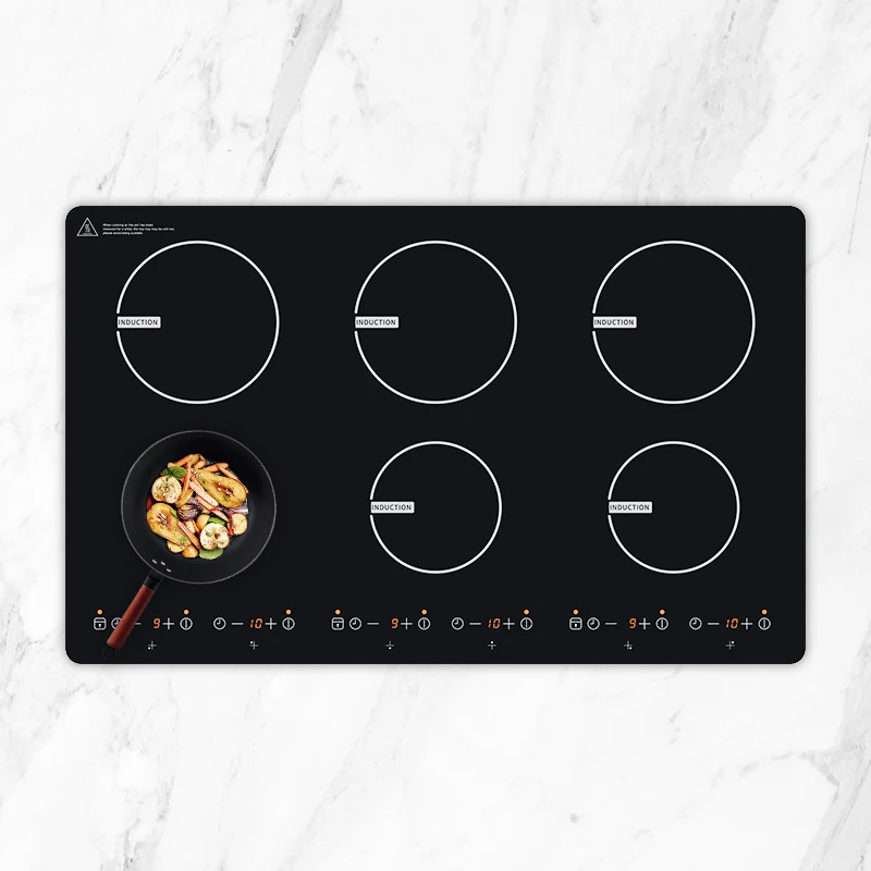 

Induction Cooker China High Quality Comercial Built-in Design 6 Burners Stove Induction Cooktop