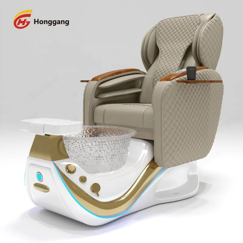 

Профессиональная современная мебель для маникюрного салона, удобное спа-салон для ног, серое спа-педикюрное массажное кресло, роскошное кресло для салона