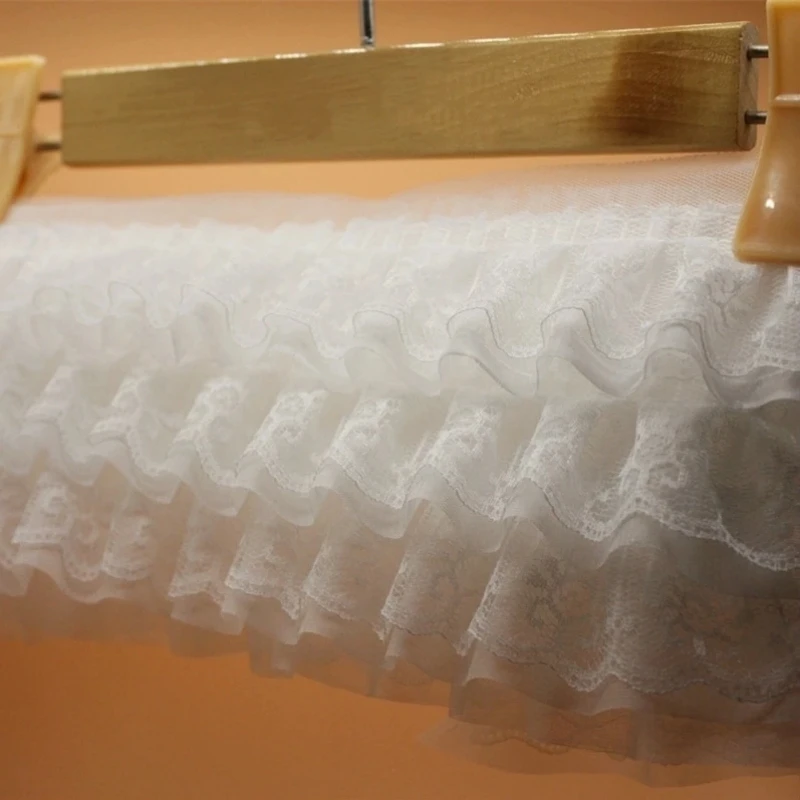 High-quality Multi-layer Pleated Chiffon Widened Lace Fabric DIY Children\'s Dolls Pettiskirt Women\'s Wedding Gown Skirt Material
