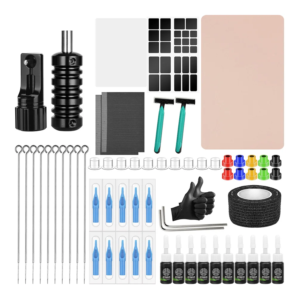 

1 Set Diy Kit For Beginners Multipurpose Pen Holder With Needles Tattoo Practice Tools Body Art Storage Rack For