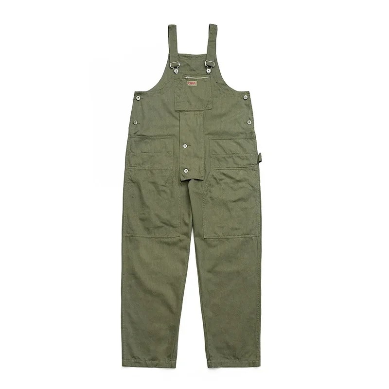 

Men Clothing 2022 Bib Overalls Trousers Men's Trendy Japanese Overalls Suspenders Multi-pocket Jumpsuit Loose Work Trousers