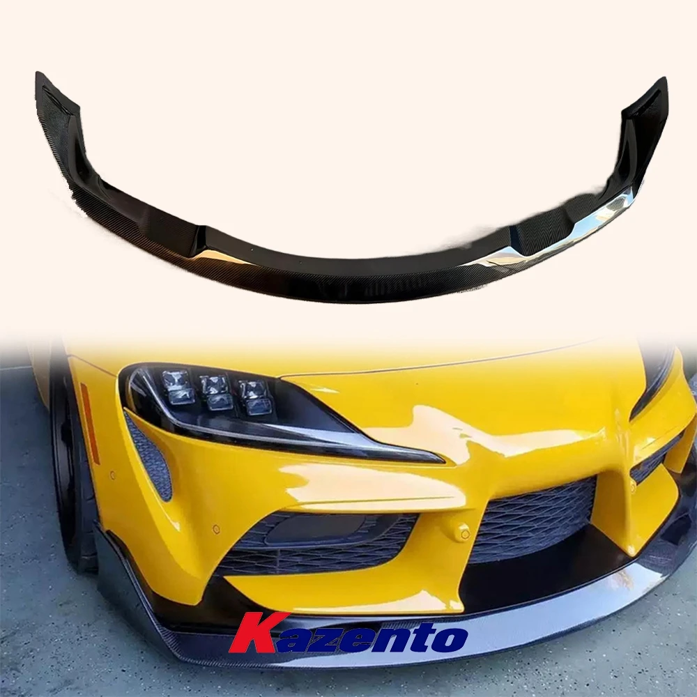 

Для TOYOTA Supra A90 2019-2022 углеродное волокно KZ Style передний бампер Нижняя губа