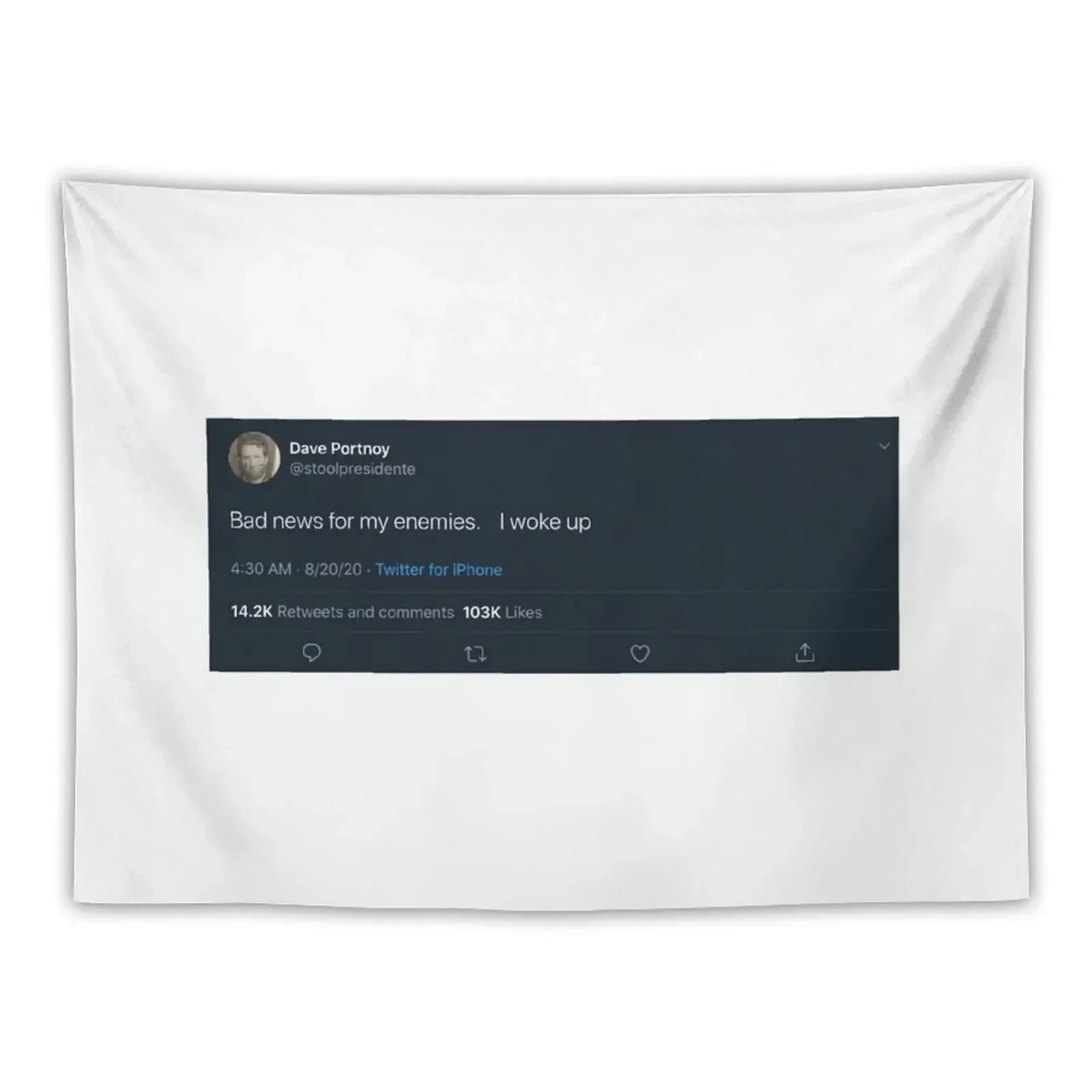 

Dave Portnoy tweet Tapestry Cute Decor Mushroom Bedrooms Decorations Tapestry