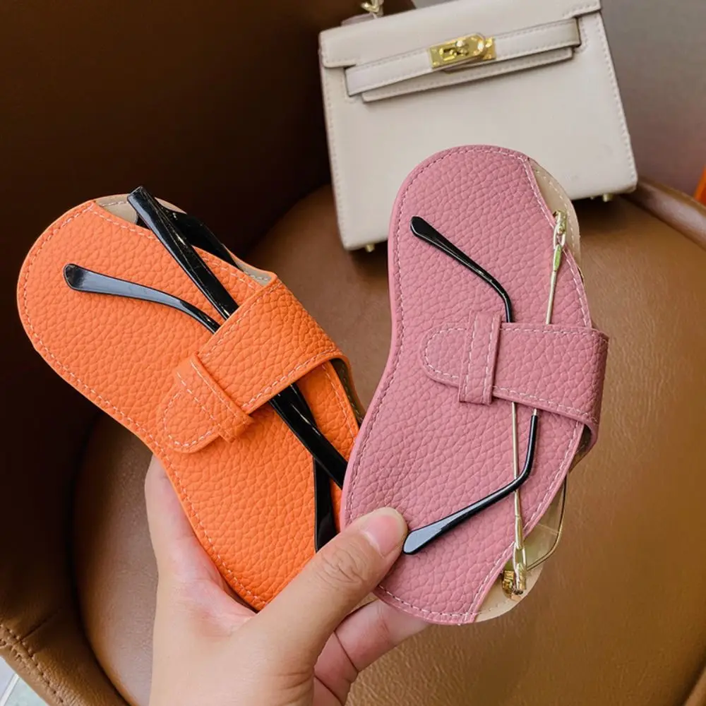 

Портативный кожаный чехол для очков, мягкая легкая сумка для хранения очков, тонкий чехол для солнцезащитных очков с защитой от давления, женский чехол