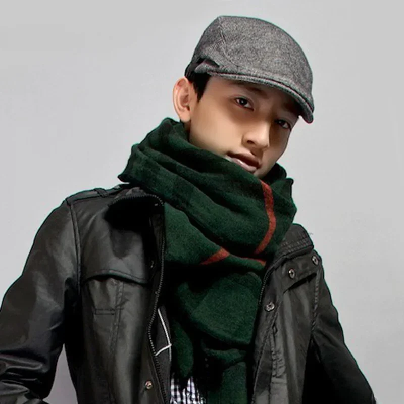 Men\'s Fashion Beret Caps High Quality Autumn Winter Wool Herringbone Flat Cap Classical Artist Painter Style Male Gorras