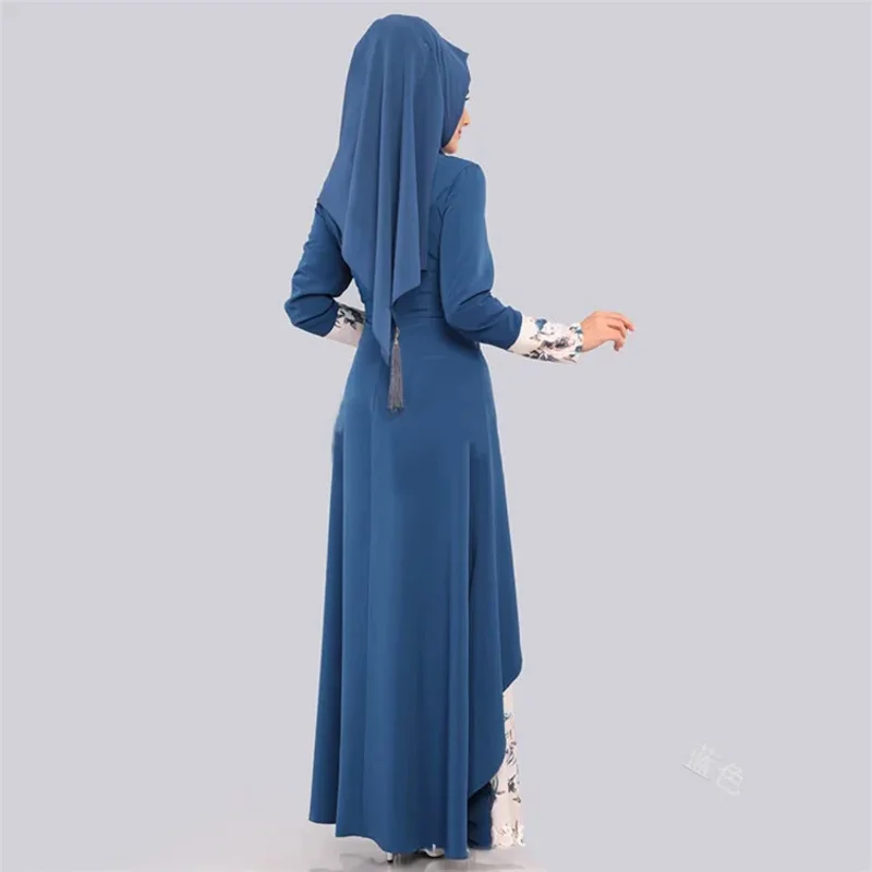 ラマダンキット中東アバヤドレスドバイパーティードレスイスラム教徒イスラムモロッコトルコサウジアラビア弾性ウエストロングドレスプリント