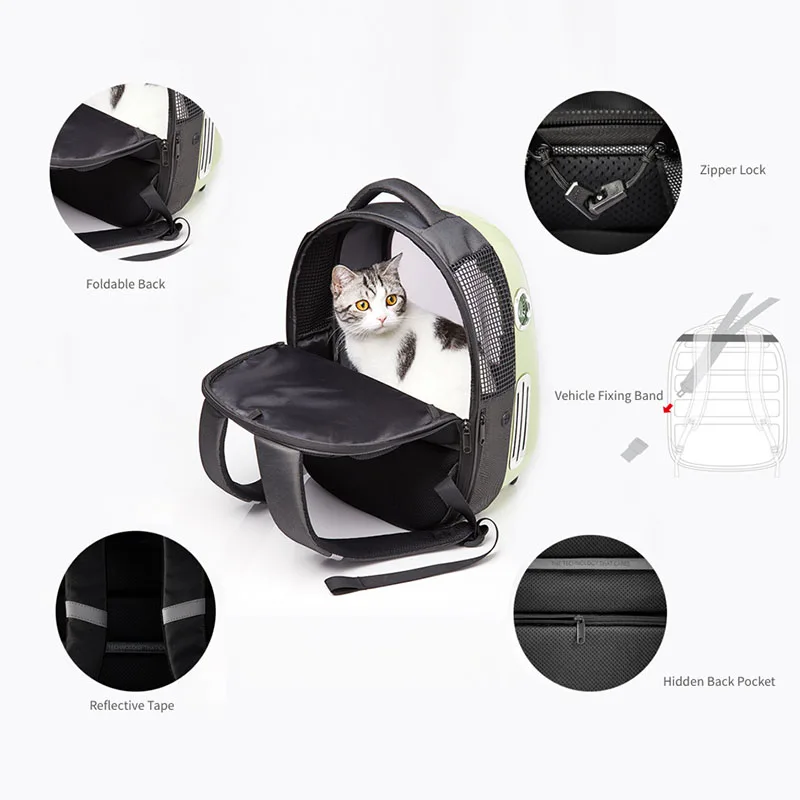 Vintage Style Travel Window Pet Cat Backpack Outdoor Carrier Bag Waterproof Breathable Pet Travel Bag Dog Cat Space Capsule