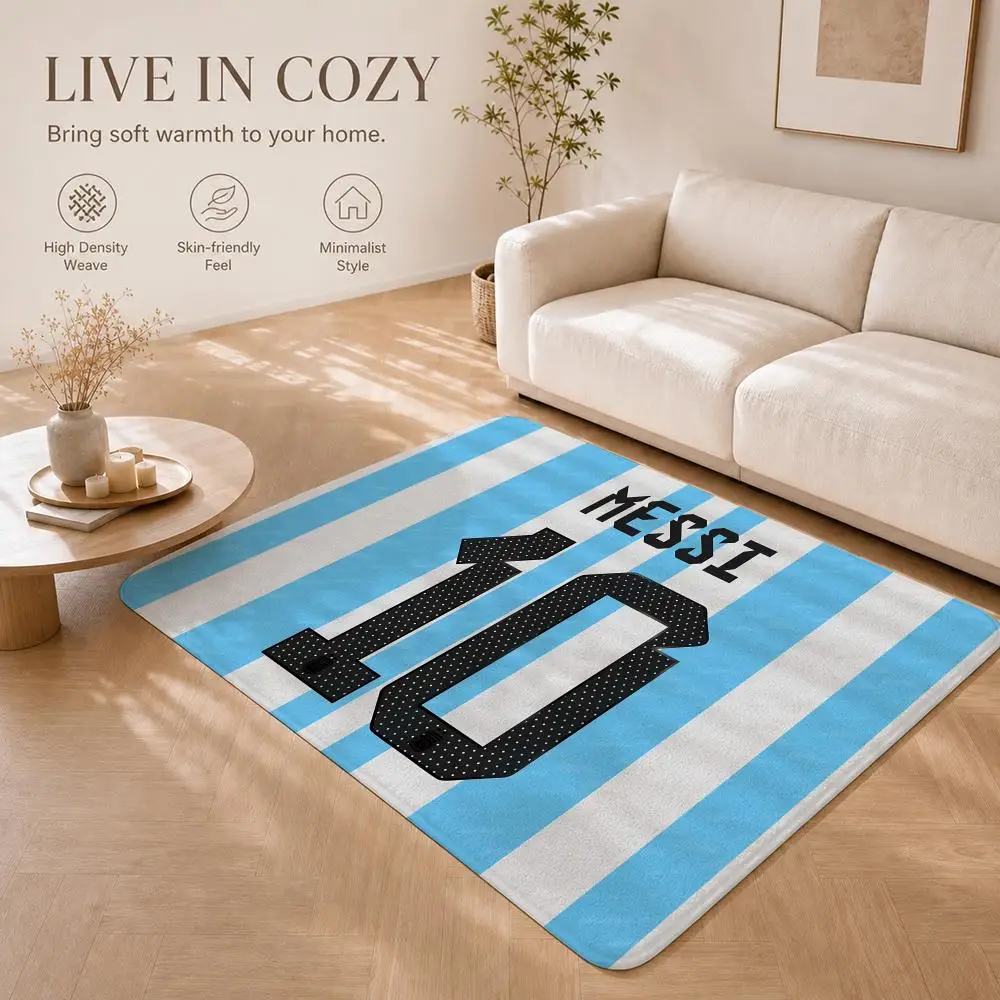 Football Athlete M-MessiS Floor Mat Non-Slip Absorbent Floor Mat Decorative Rug for Home Bathroom Bedroom Entryway